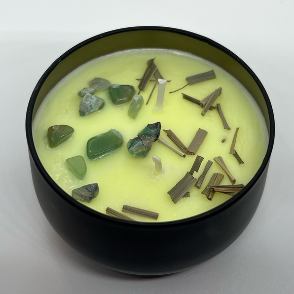 Lemongrass Green Aventurine Candle 🕯 - Picture 2 of 4